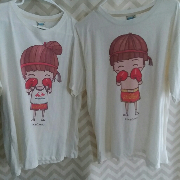 Muay Thai Boxing Couples His Her Girl Boy Shirts - Picture 1 of 7